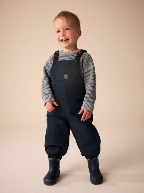 Navy Waterproof Dungarees (3mths-7yrs)