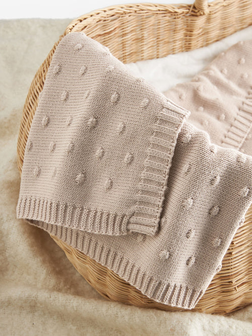 Mink Brown Bobble Blanket