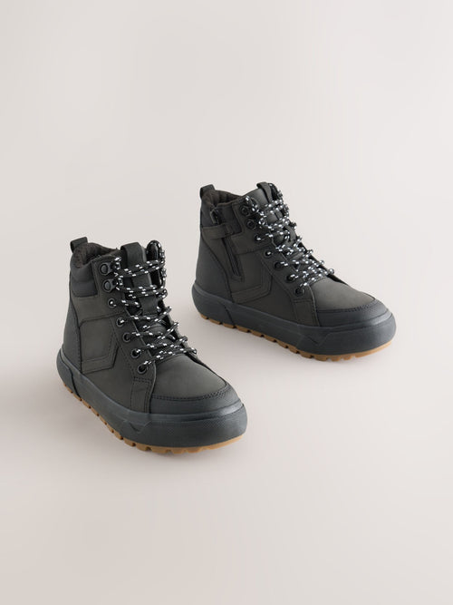 Black Skate Cleat High Top Boots