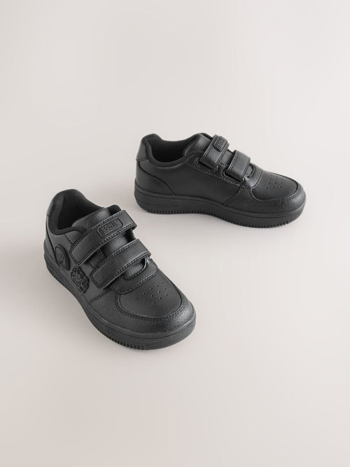 Black Sonic Touch Fastening School Shoes