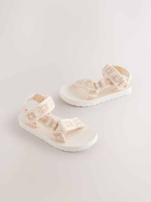 Neutral Crochet Trekker Sandals