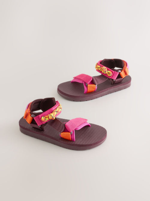 Purple/Orange Sunbake Trekker Sandals