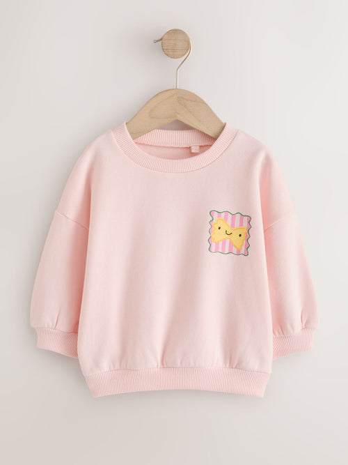 Pink Pasta Club Crew Neck Sweatshirt (3mths-7yrs)