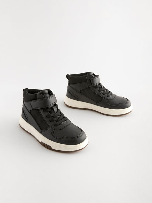 Black Standard Fit (F) High Top Trainers
