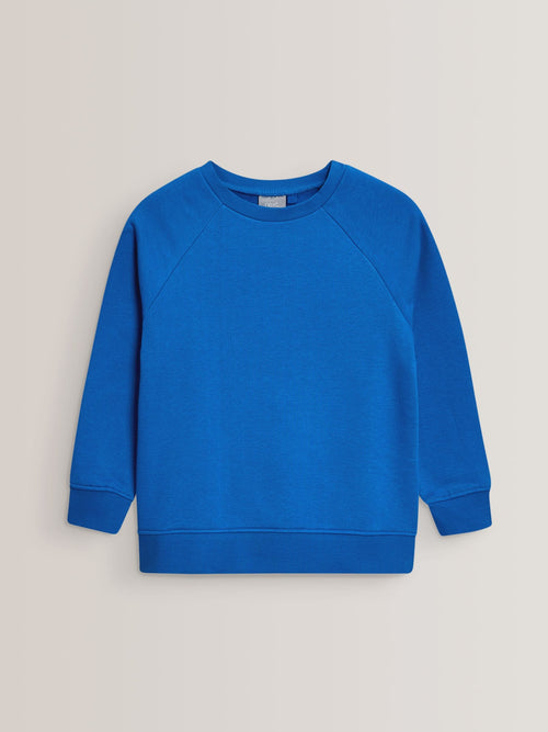 Blue Crew Neck School Sweater (3-16yrs)