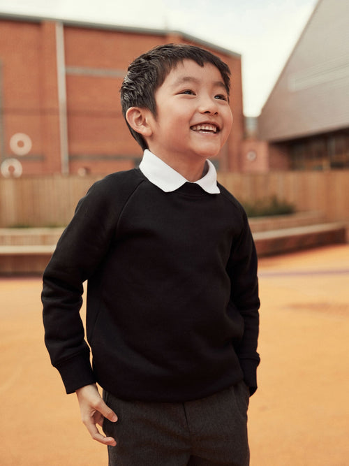 Black Crew Neck School Sweater (3-16yrs)