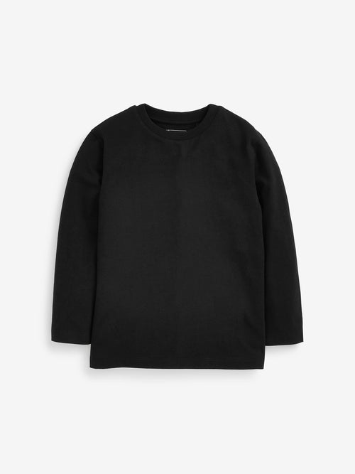 Black 2 Pack Long Sleeve T-Shirts (3-16yrs)