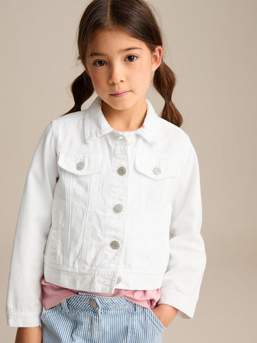 White Denim Western Jacket (3-16yrs)