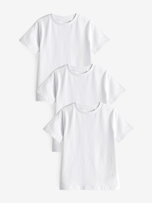 White 3 Pack T-Shirts (3-16yrs)