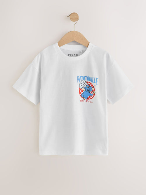 White Back Graphic Short Sleeve Ratatouille T-Shirt (1.5-8yrs)