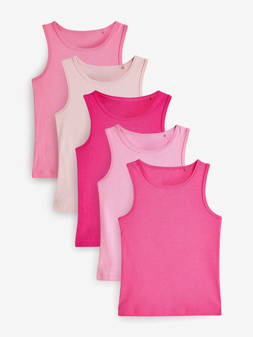 Bright Pink Vests 5 Pack (1.5-16yrs)