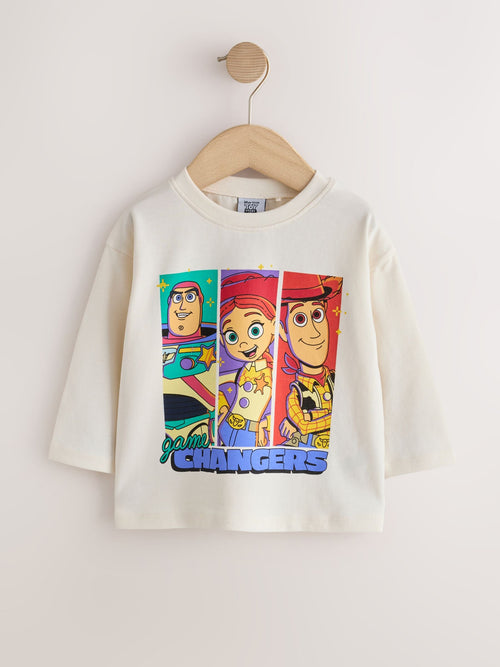 Ecru Toy Story Woody Jessie Buzz Lightyear Long Sleeve T-Shirt (3mths-7yrs)