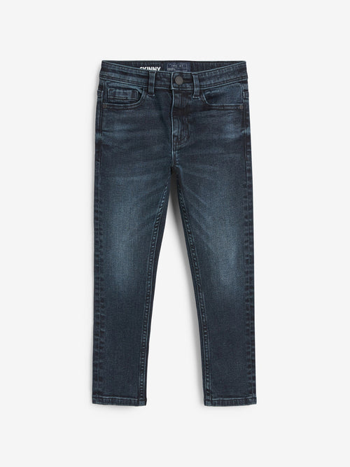 Blue Ink Skinny Fit Stretch Jeans (3-17yrs)