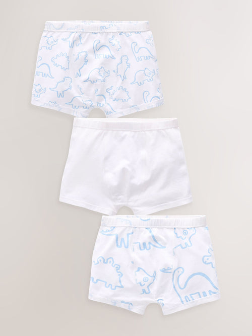 Blue Dinosaur Kind To Skin Trunks 3 Pack (1.5-12yrs)