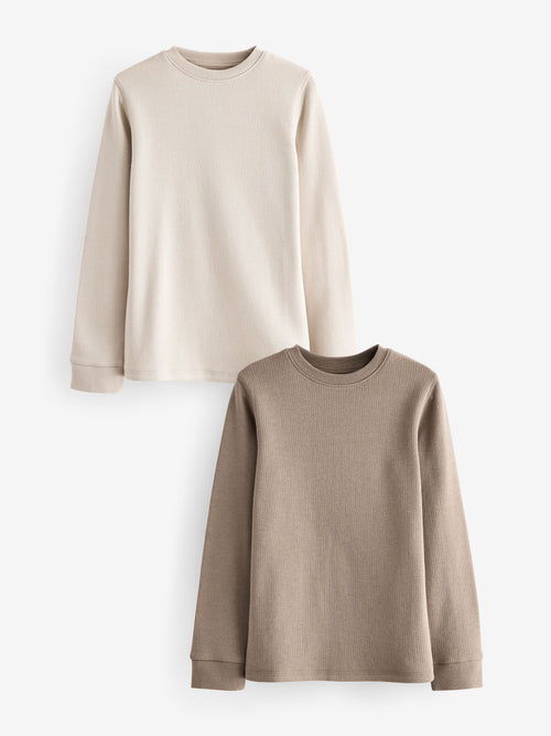 Neutral Thermal Long Sleeve Tops 2 Pack (2-16yrs)