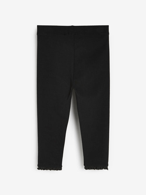 Black Lace Trim Leggings (3mths-7yrs)