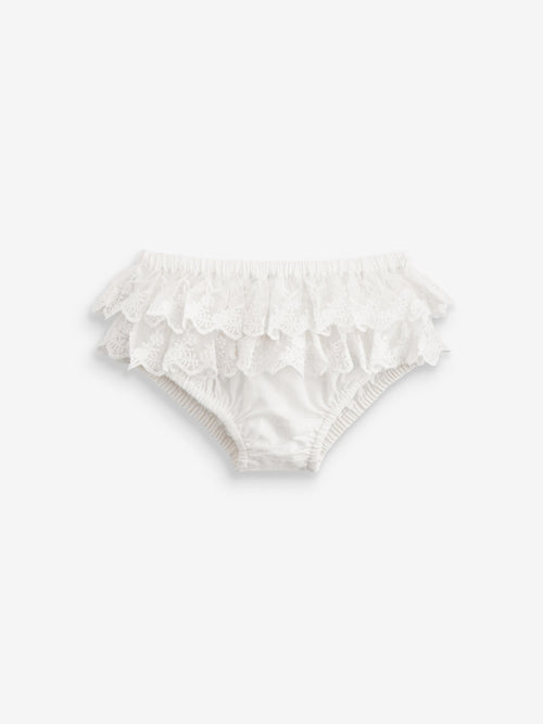 White Lace Frill Baby 100% Cotton Knickers