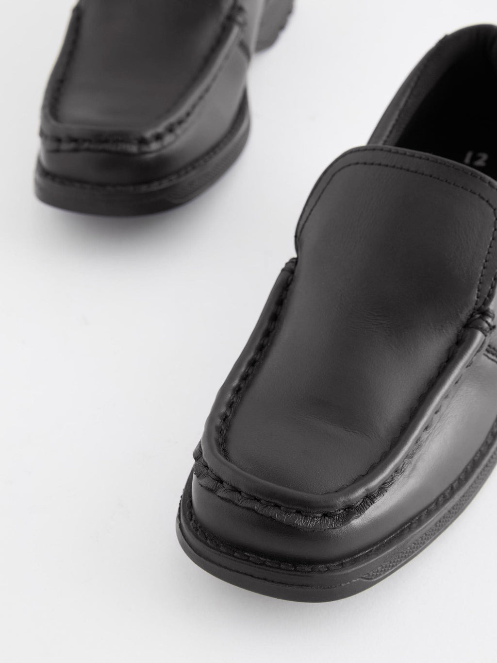 Black School Leather Loafer Shoes