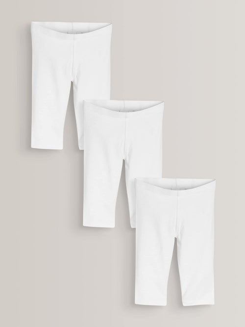 White 3 Pack Cropped Leggings (3-16yrs)