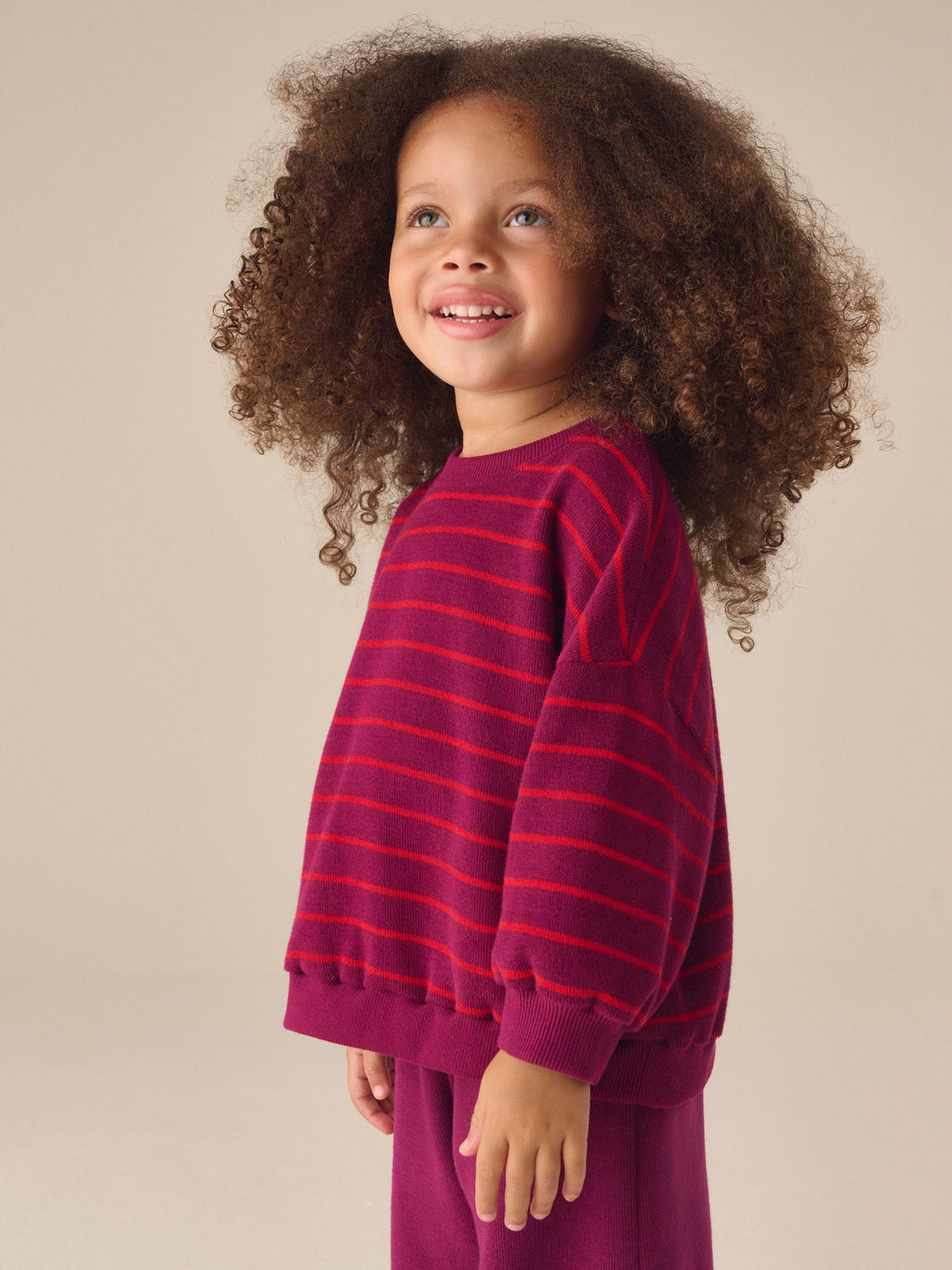 Burgundy Red Long Sleeve Top and Wide Leg Trousers Set (3mths-7yrs)