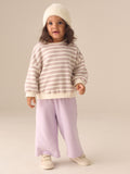Cream Long Sleeve Top and Wide Leg Trousers Set (3mths-7yrs)