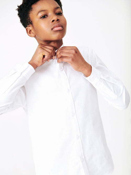 White Plain Oxford Shirt (3-16yrs)