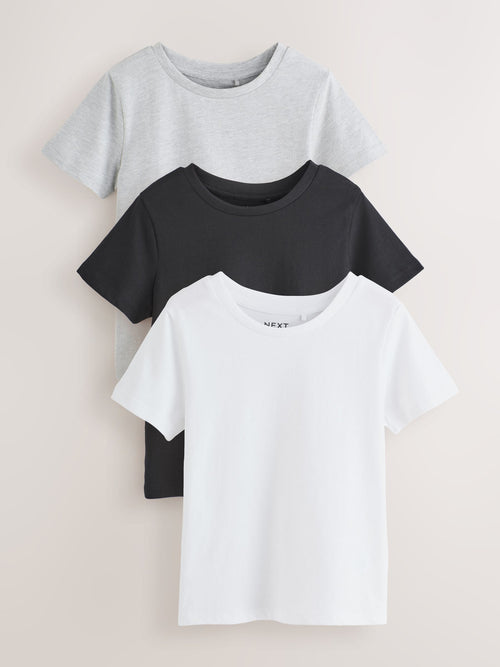 Black/White 3 Pack T-Shirts (3-16yrs)