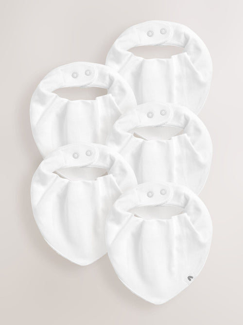 White Bibs 5 Pack