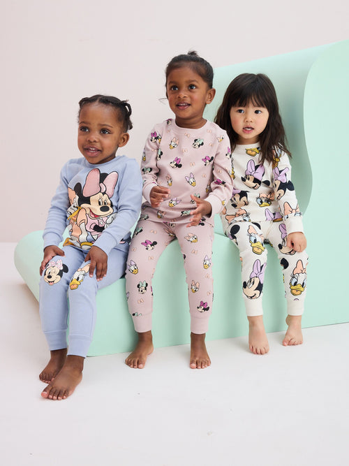 Pink/Blue/White Snuggle Pyjamas 3 Pack (9mths-12yrs)