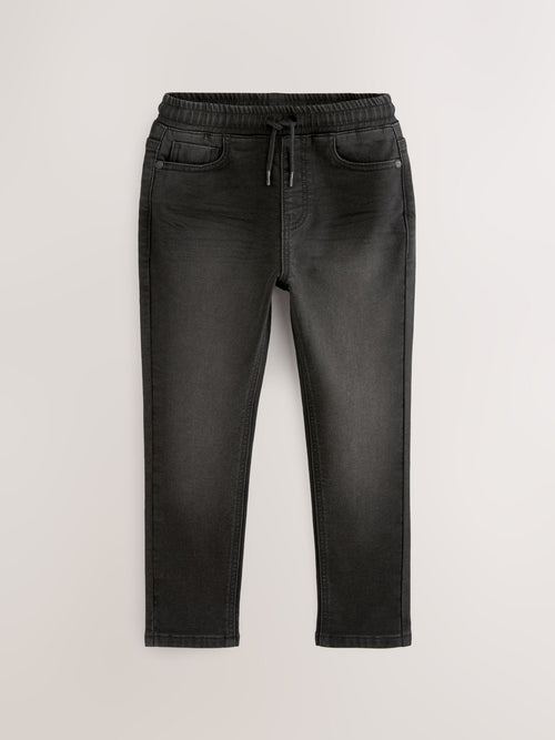 Black Regular Fit Stretch Elasticated Waist Jeans (3-16yrs)