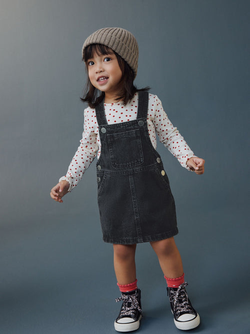 Black Denim Pinafore Dress (3mths-7yrs)