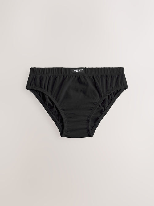 Black 100% Cotton Briefs 7 Pack (1.5-16yrs)