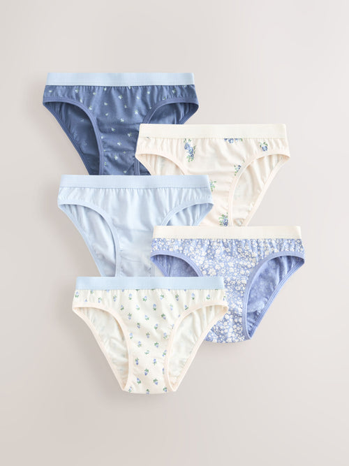 Blue Bikini Briefs 5 Pack (3-16yrs)