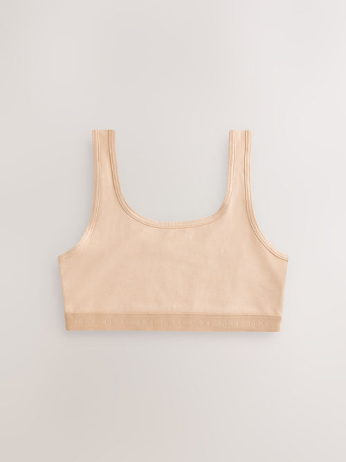 Beige Scoop Crop Tops 3 Pack (5-16yrs)