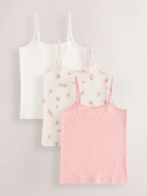 Pink Cami Vest 3 Pack (1.5-16yrs)