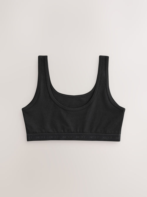 Black Scoop Crop Tops 3 Pack (5-16yrs)