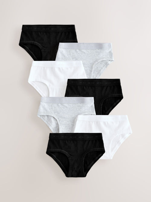 Black/White/Grey Hipsters 7 Pack (2-16yrs)