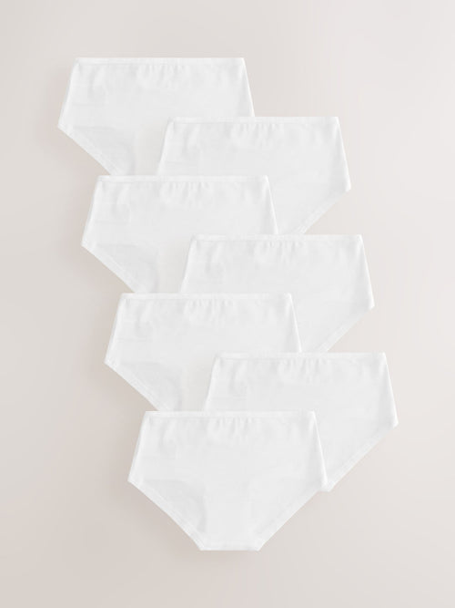 White Hipsters 7 Pack (2-16yrs)