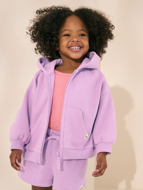 Lilac Purple Zip Up Hoodie (3mths-7yrs)