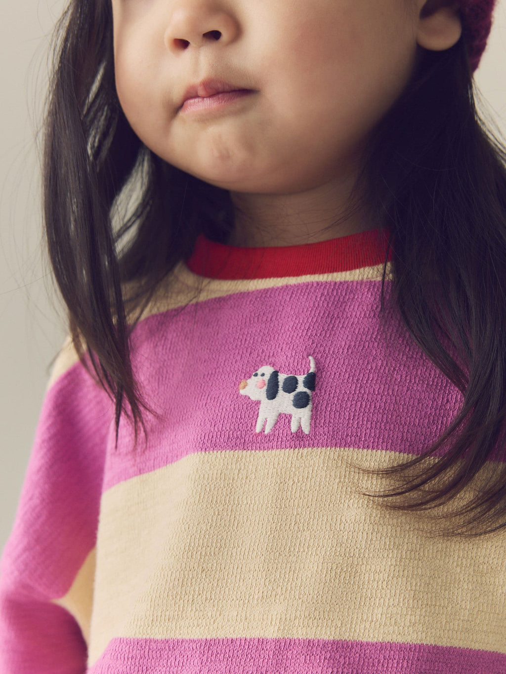 Purple Stripe Long Sleeve Cuffed Top (3mths-7yrs)