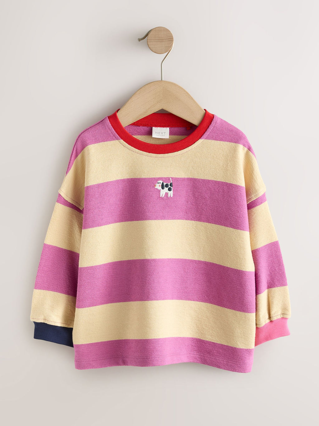 Purple Stripe Long Sleeve Cuffed Top (3mths-7yrs)