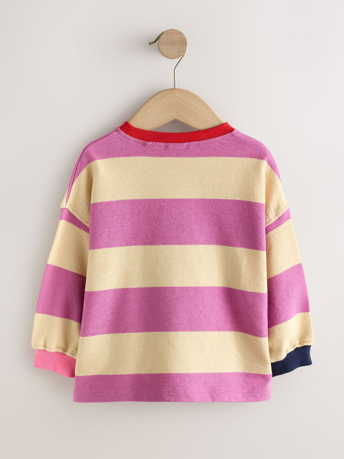 Purple Stripe Long Sleeve Cuffed Top (3mths-7yrs)