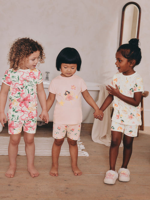 Pink Fairy Short Pyjamas 3 Pack (9mths-10yrs)