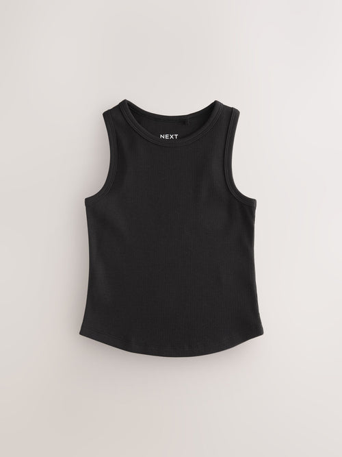 Black Rib Vest (3-16yrs)