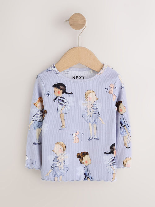 Blue Fairy Rib Long Sleeve T-Shirt (3mths-7yrs)