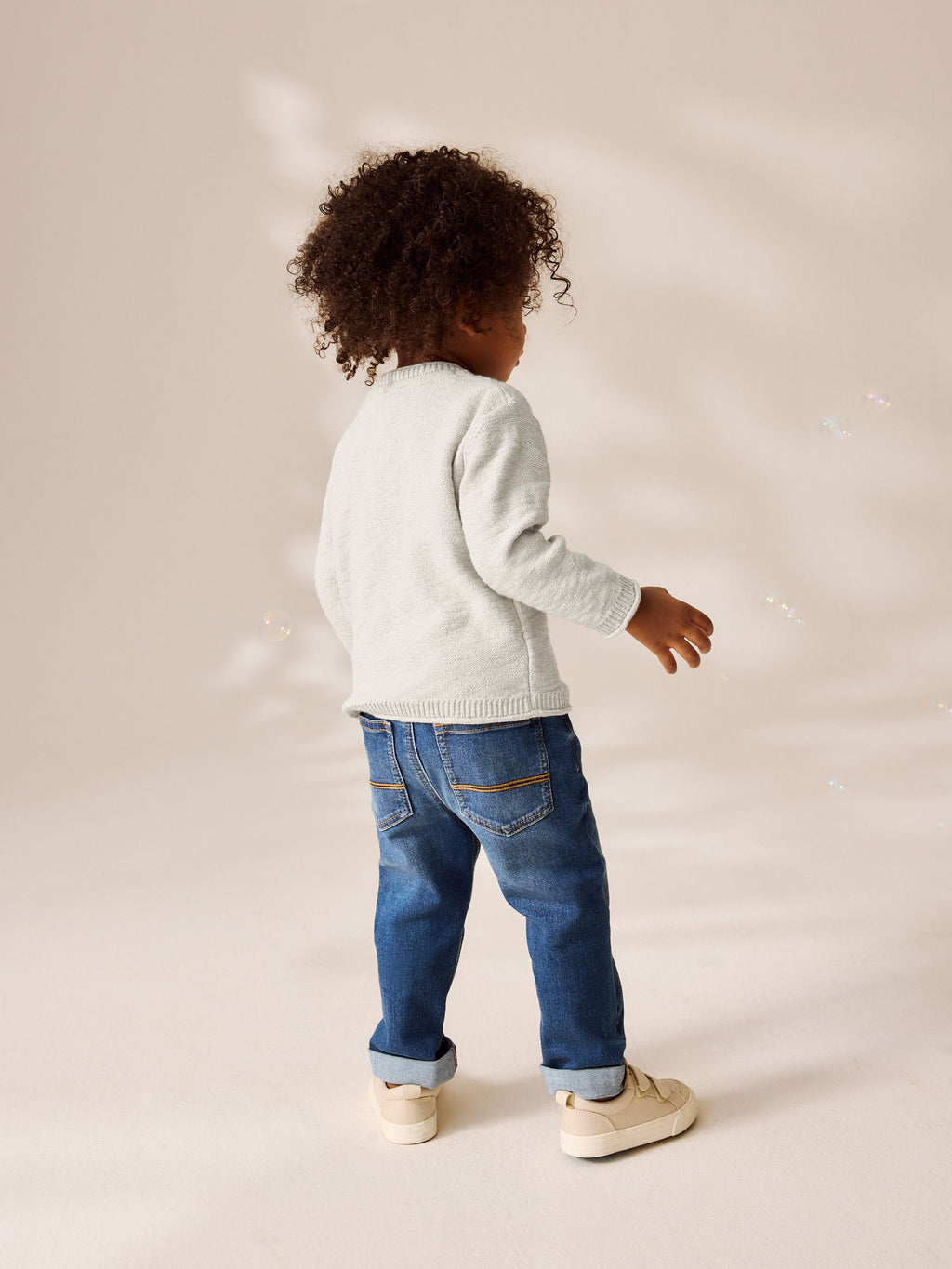 Neutral Knitted Henley Jumper (3mths-7yrs)
