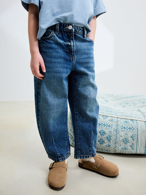 Mid Blue Denim Barrel Jeans (3-16yrs)