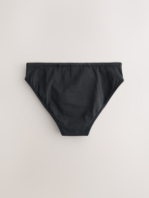 Black Heavy Period Bikini Briefs 2 Pack (7-16yrs)