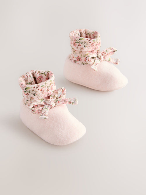 Pink Baby Sock Top Boots (0-18mths)