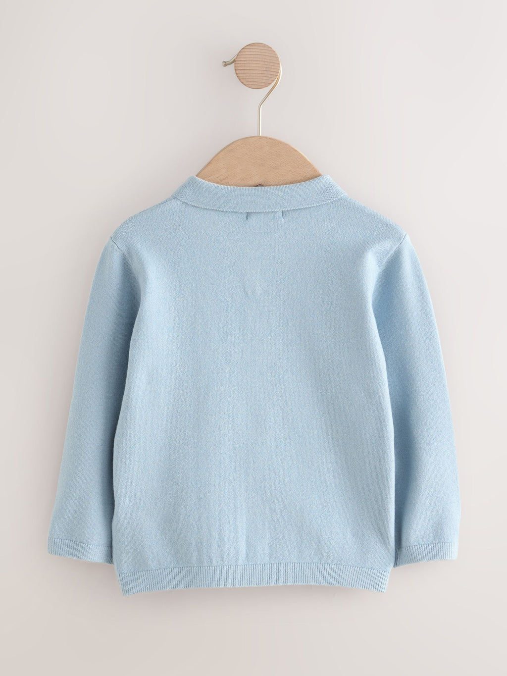Blue Cable Knit Polo Shirt (3mths-7yrs)